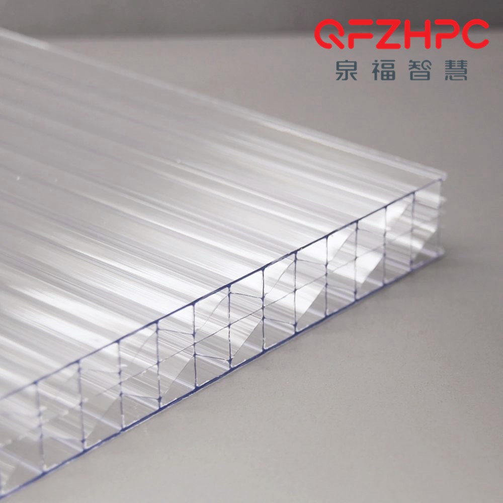 Rice-type hollow multiwall polycarbonate sheet